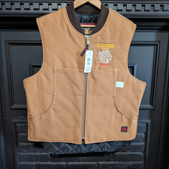 Zac Brown Band 2012 Canada Tour Crew Vest Tough Duck Workwear Size L - Picture 1 of 7